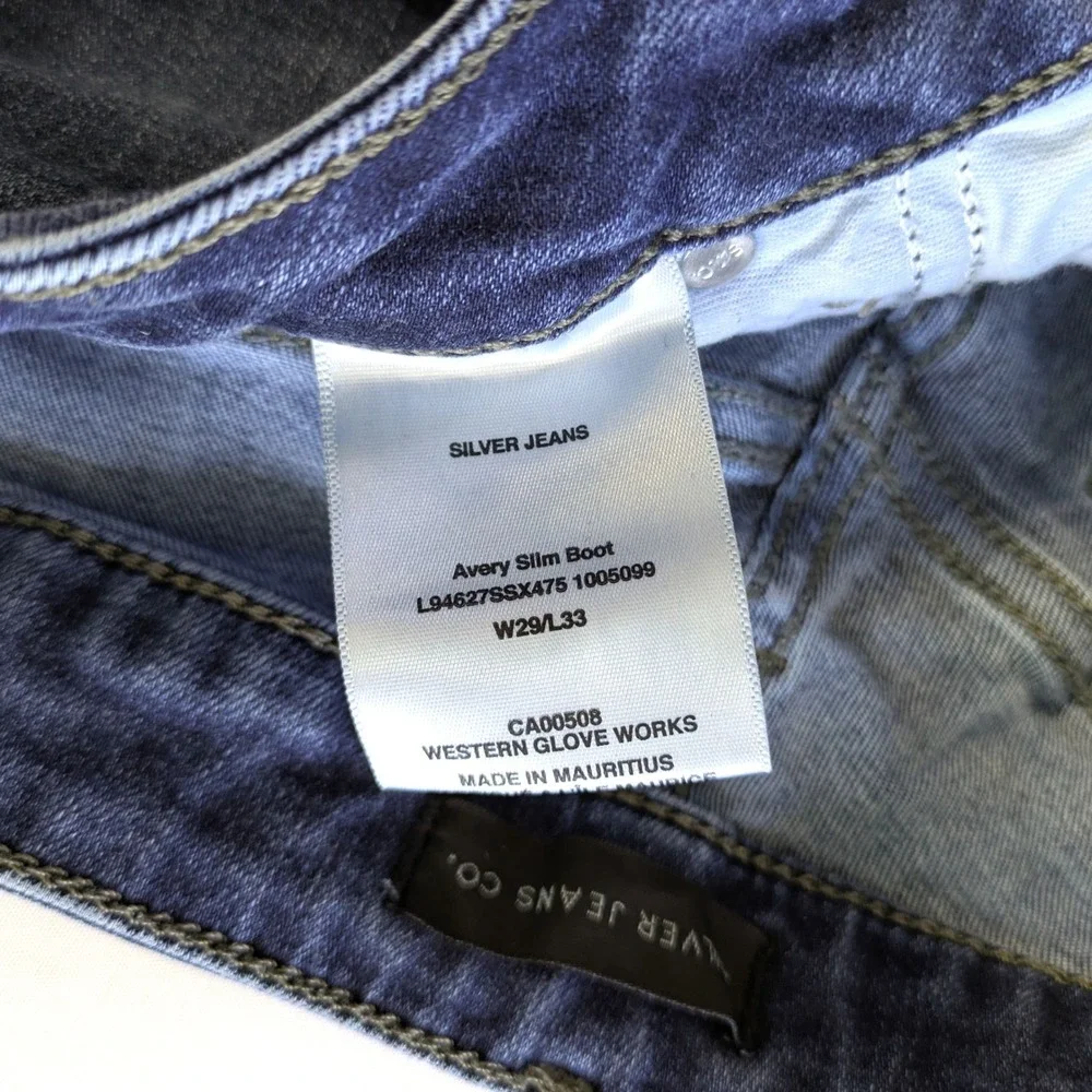 Silver Jeans Co Avery Slim Bootcut Jeans Dark Wash W29 L33 L94627SSX475